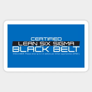 Certified Lean Six Sigma Black Belt (White Print) Sticker